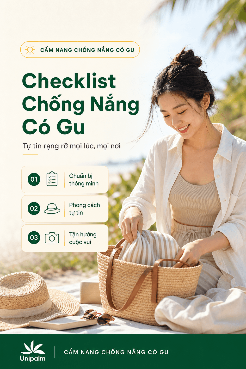 Checklist Chống Nắng Có Gu: Chuẩn Bị Gì Để Tự Tin Đi Biển & Picnic?