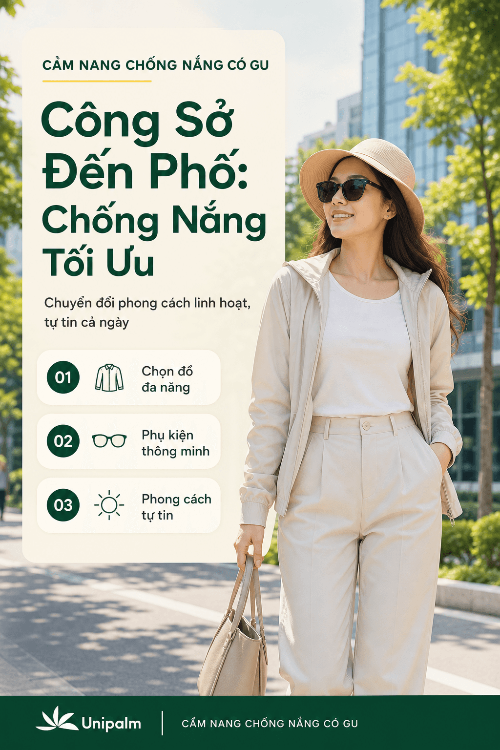 Chống Nắng Từ Công Sở Đến Phố Phường: Công Thức Outfit Đa Năng Cho Nàng Năng Động